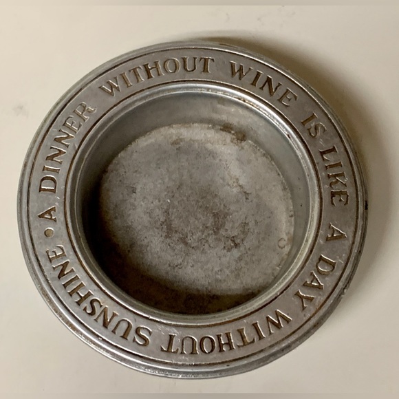 Mid Century Vintage Felt Lined Wilton Armetale RWP Solid Pewter Wine Coaster - Picture 13 of 16